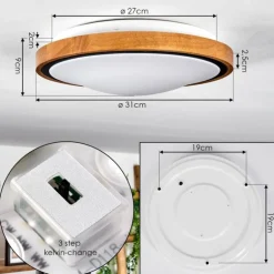 Plafonnier Sobredo LED Écru, Noir, Blanc, 1 lumière