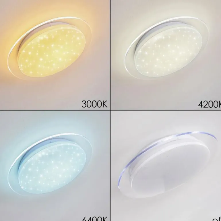 Plafonnier Soleil LED Blanc, 1 lumière