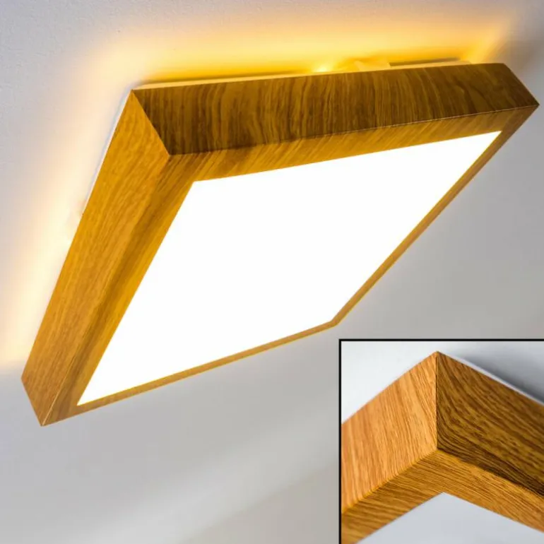 Plafonnier Sora Wood LED Bois clair, 1 lumière