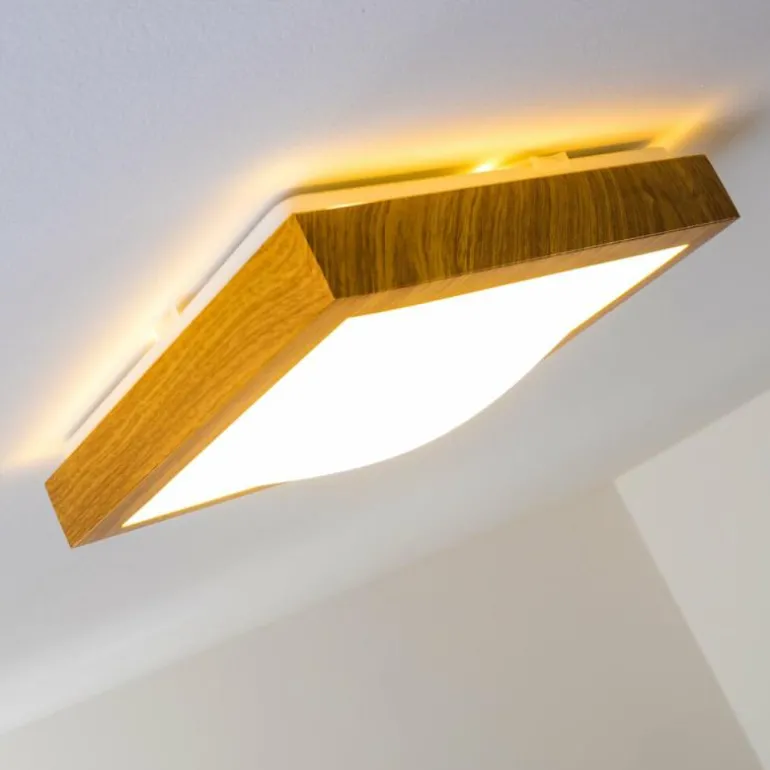Plafonnier Sora Wood LED Bois clair, 1 lumière