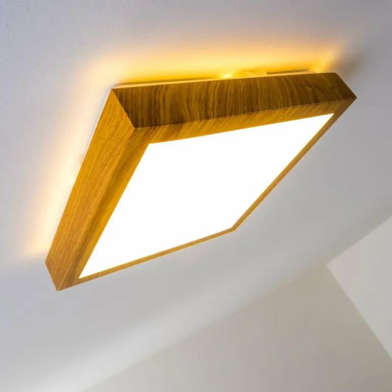 Plafonnier Sora Wood LED Bois clair, 1 lumière