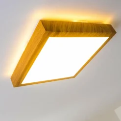Plafonnier Sora Wood LED Bois clair, 1 lumière