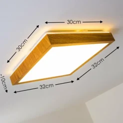 Plafonnier Sora Wood LED Bois clair, 1 lumière