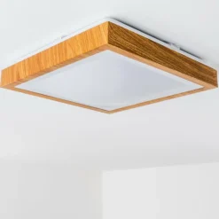 Plafonnier Sora Wood LED Bois clair, 1 lumière