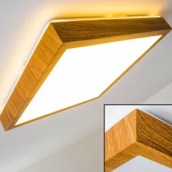 Plafonnier Sora Wood LED Bois clair, 1 lumière