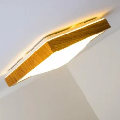 Plafonnier Sora Wood LED Bois clair, 1 lumière