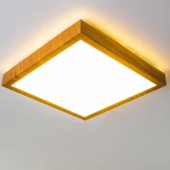 Plafonnier Sora Wood LED Bois clair, 1 lumière
