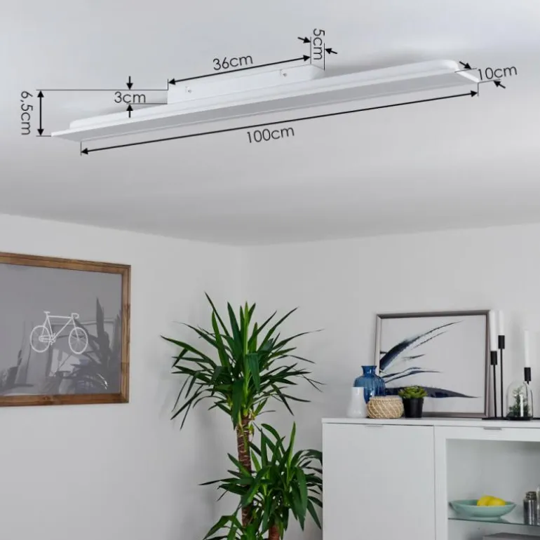 Plafonnier Sordos LED Blanc, 1 lumière, Détecteur de mouvement