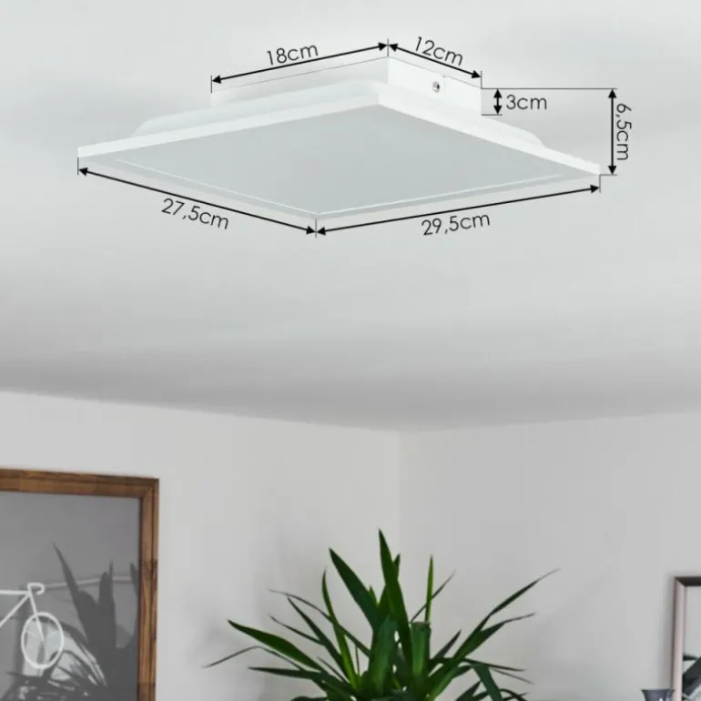 Plafonnier Sordos LED Blanc, 1 lumière, Détecteur de mouvement