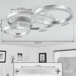 Plafonnier Sorte LED Nickel mat, 1 lumière