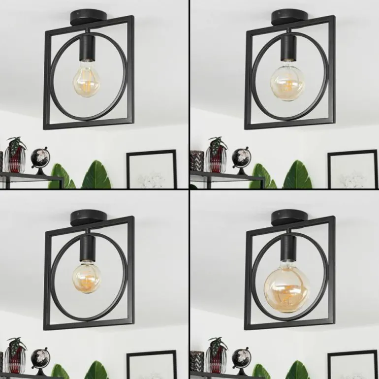 Plafonnier Srelau Noir, 1 lumière