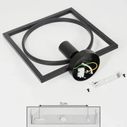 Plafonnier Srelau Noir, 1 lumière