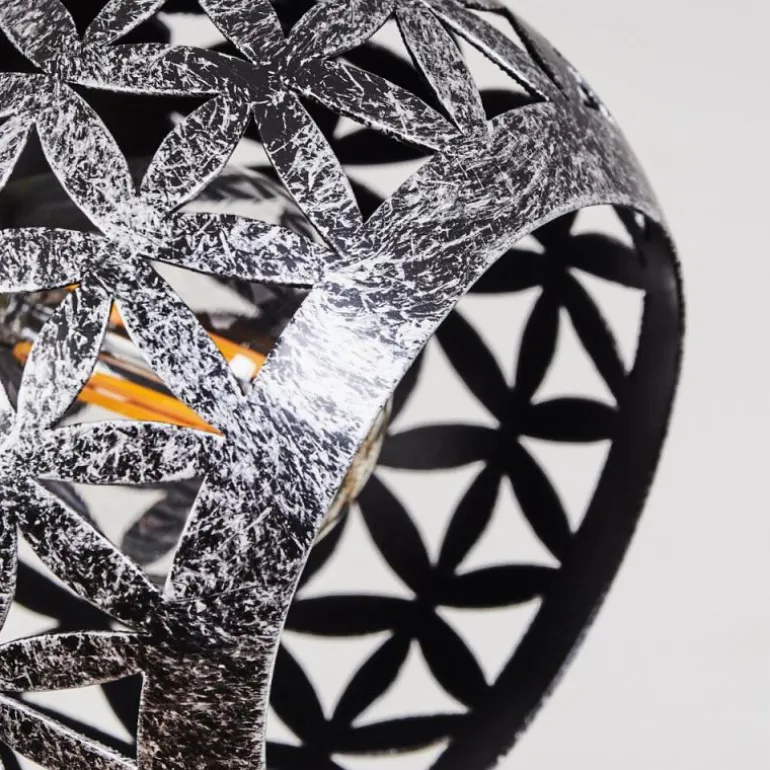 Plafonnier Stavik Noir, Argenté, 3 lumières