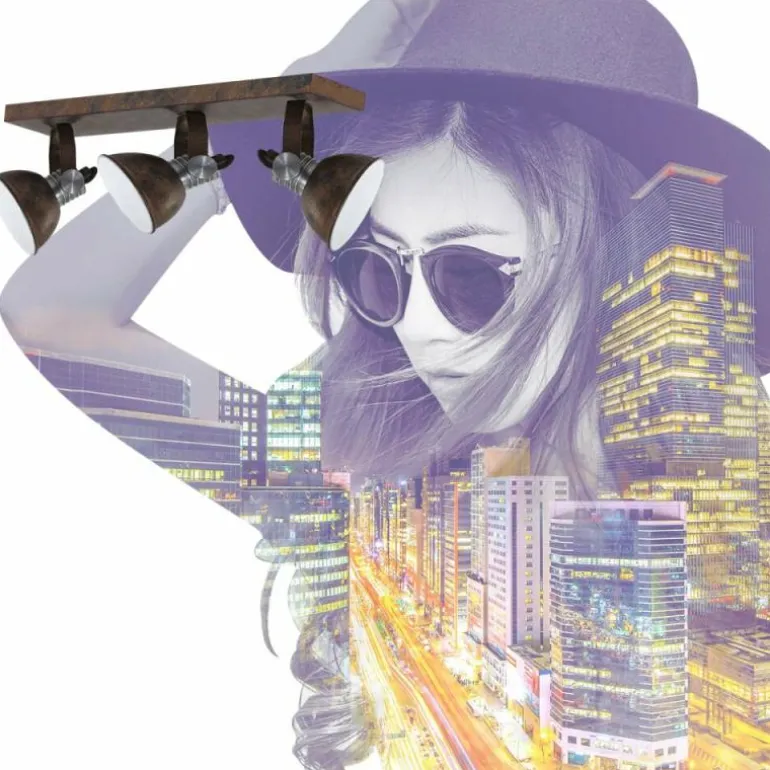 Plafonnier Steinhauer Brooklyn Brun, 1 lumière