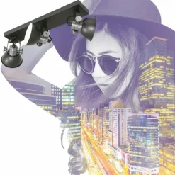 Plafonnier Steinhauer Brooklyn Noir, 3 lumières