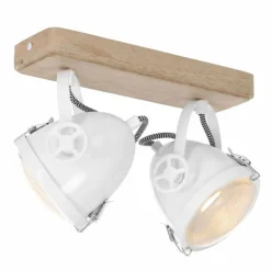Plafonnier Steinhauer Gearwood LED Blanc, 2 lumières