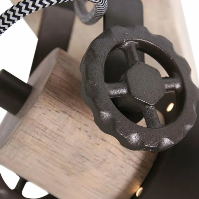 Plafonnier Steinhauer Gearwood Anthracite, 3 lumières