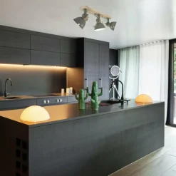 Plafonnier Steinhauer Gearwood Vert, 3 lumières