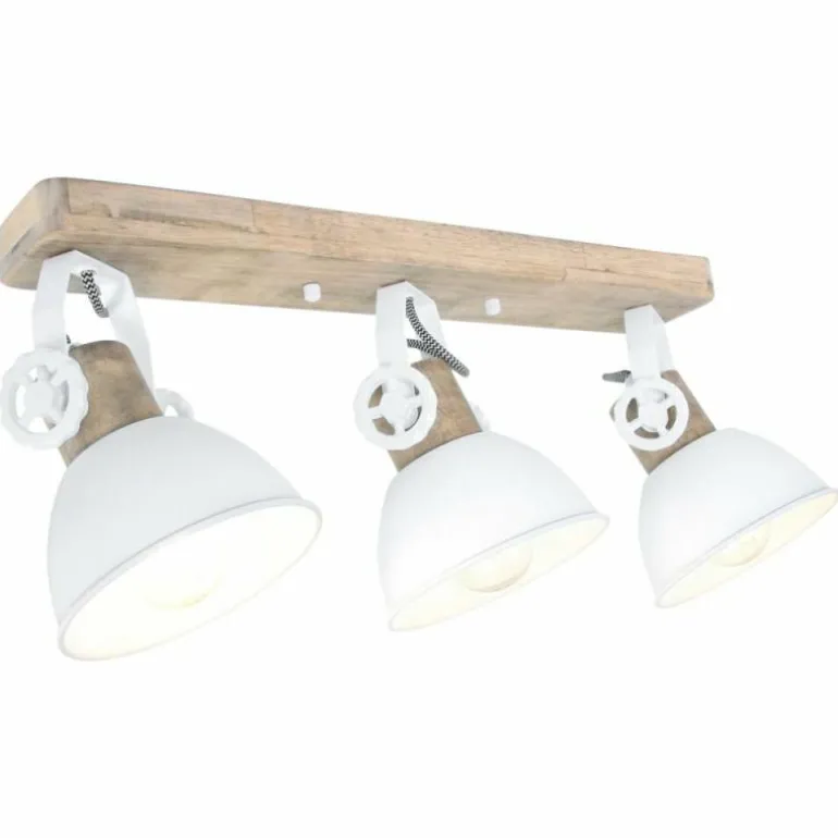 Plafonnier Steinhauer Gearwood Blanc, 3 lumières