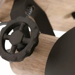 Plafonnier Steinhauer Gearwood Bois clair, 2 lumières