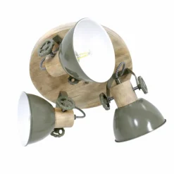 Plafonnier Steinhauer Gearwood Brun, Vert, 3 lumières