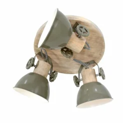 Plafonnier Steinhauer Gearwood Brun, Vert, 3 lumières