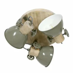 Plafonnier Steinhauer Gearwood Brun, Vert, 3 lumières