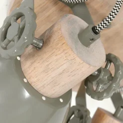 Plafonnier Steinhauer Gearwood Brun, Vert, 3 lumières