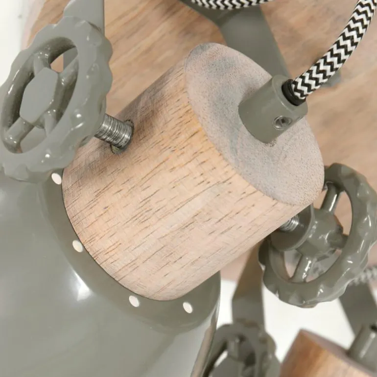 Plafonnier Steinhauer Gearwood Brun, Vert, 3 lumières