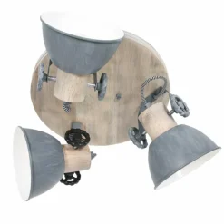 Plafonnier Steinhauer Gearwood Brun, Gris, 3 lumières