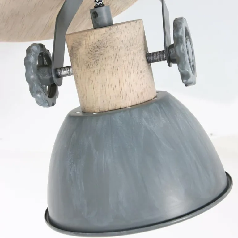 Plafonnier Steinhauer Gearwood Brun, Gris, 3 lumières