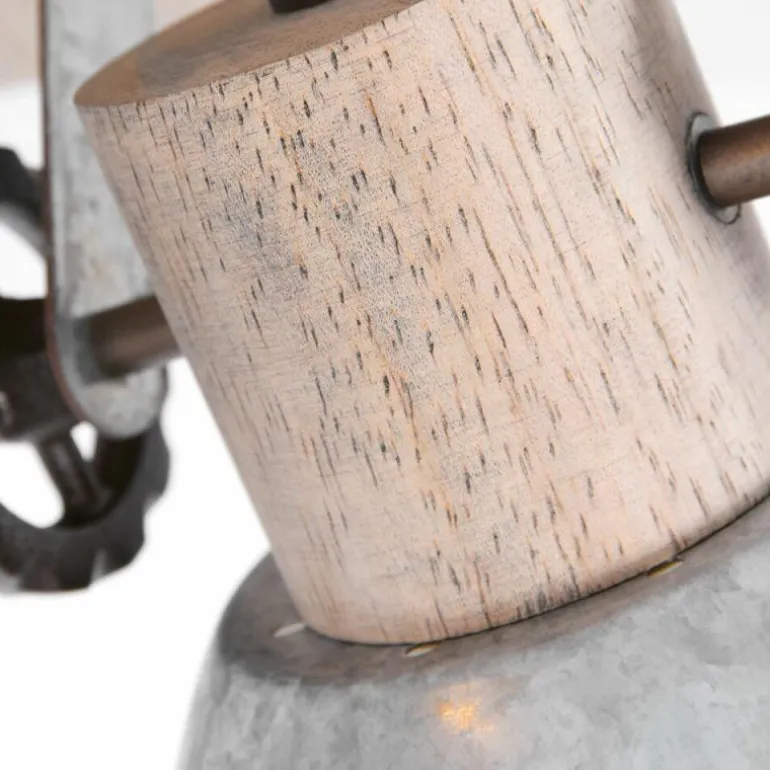 Plafonnier Steinhauer Gearwood Brun, Nickel mat, 3 lumières