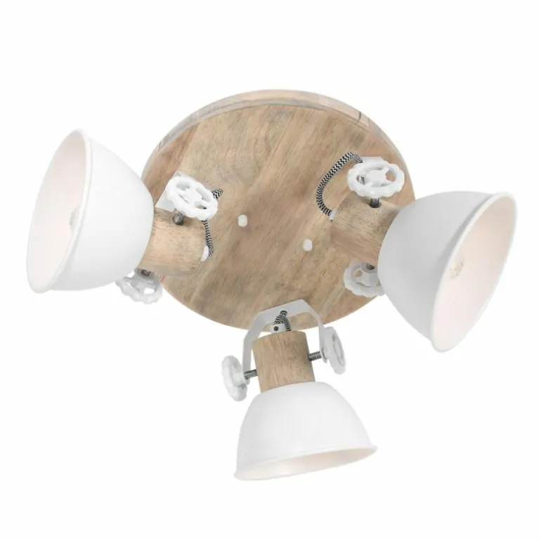Plafonnier Steinhauer Gearwood Brun, Blanc, 3 lumières