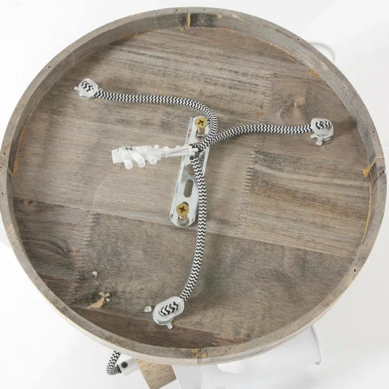 Plafonnier Steinhauer Gearwood Brun, Blanc, 3 lumières