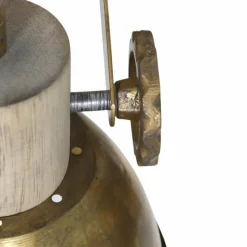 Plafonnier Steinhauer Gearwood Bronze, Bois clair, 3 lumières