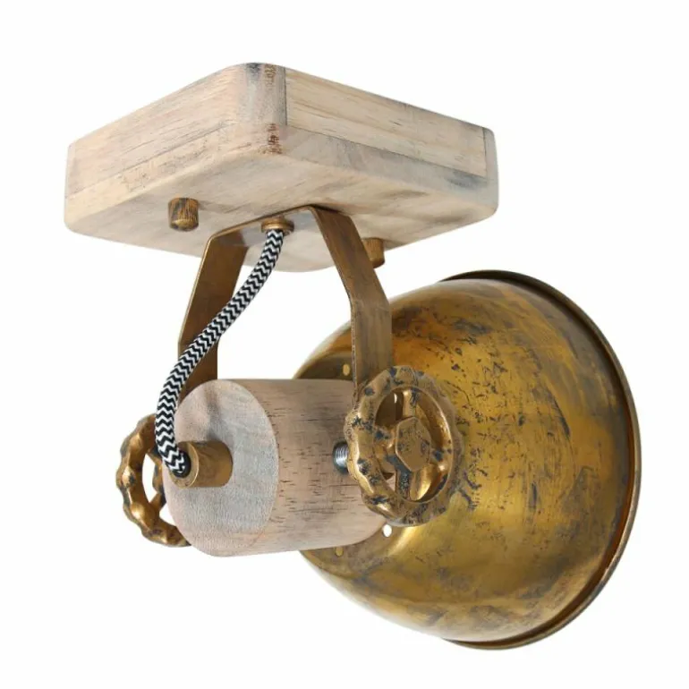 Plafonnier Steinhauer Gearwood Bronze, 1 lumière