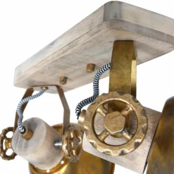 Plafonnier Steinhauer Gearwood Bronze, 2 lumières