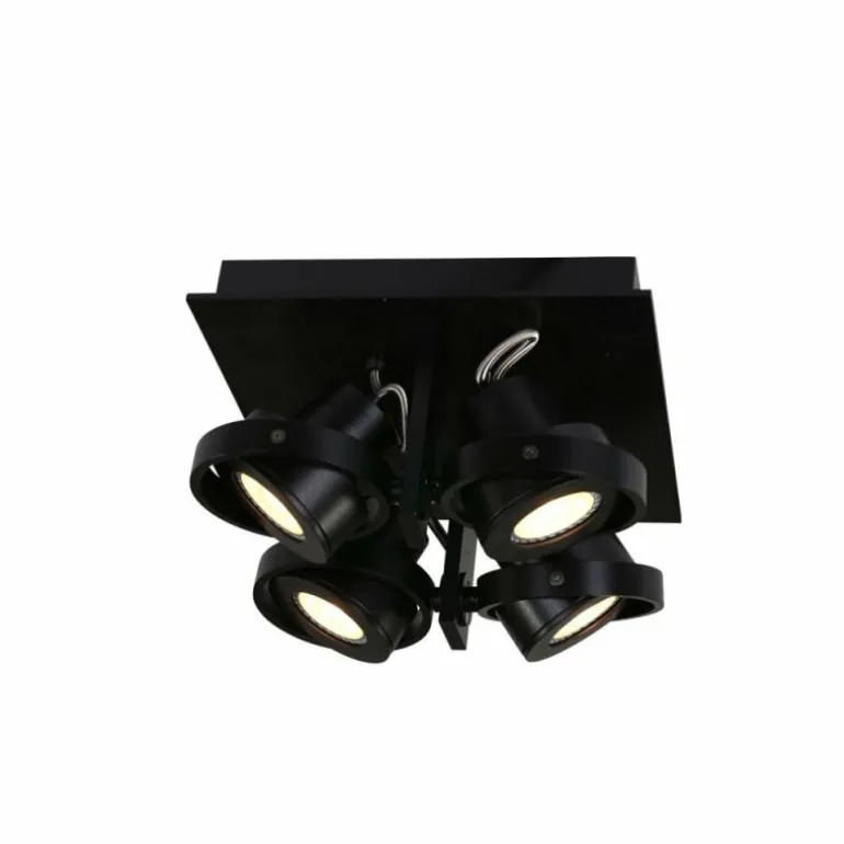 Plafonnier Steinhauer MEXLITE Noir, 4 lumières