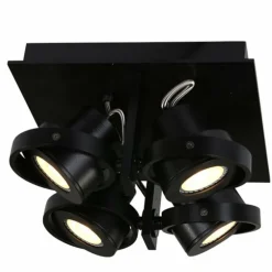 Plafonnier Steinhauer MEXLITE Noir, 4 lumières