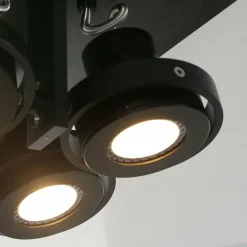 Plafonnier Steinhauer MEXLITE Noir, 4 lumières