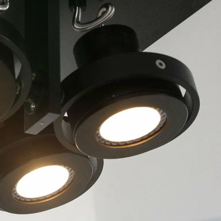 Plafonnier Steinhauer MEXLITE Noir, 4 lumières