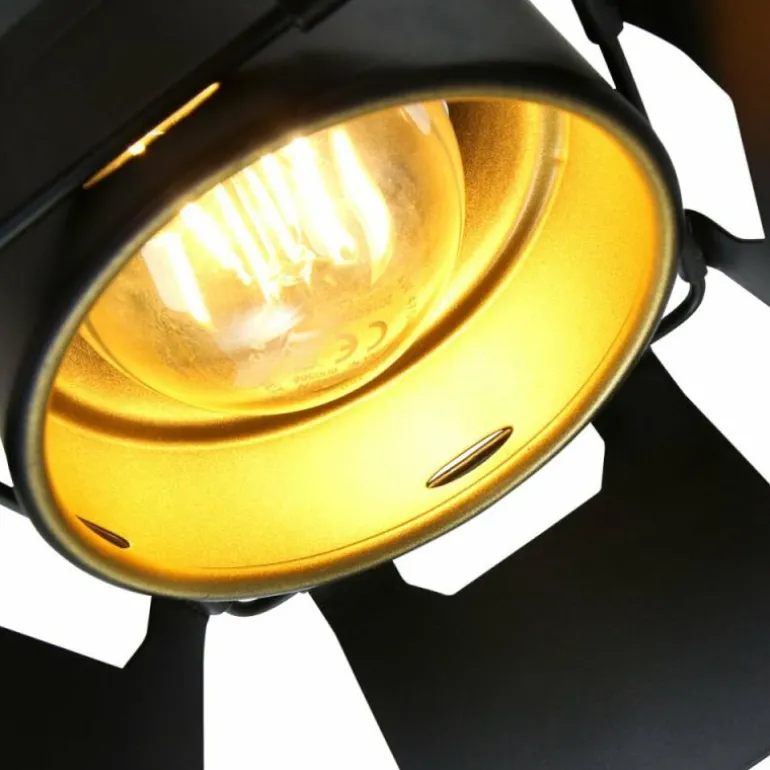 Plafonnier Steinhauer Woschnik Noir, 1 lumière