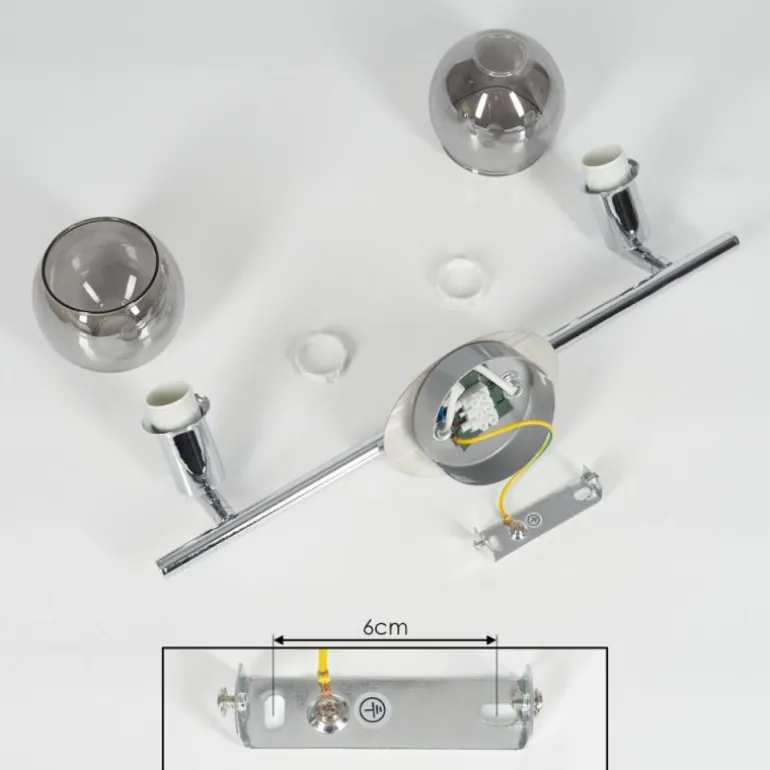 Plafonnier Stranderod Chrome, 2 lumières