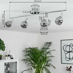 Plafonnier Stranderod Chrome, 4 lumières