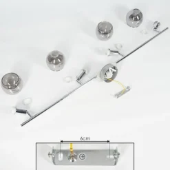 Plafonnier Stranderod Chrome, 4 lumières