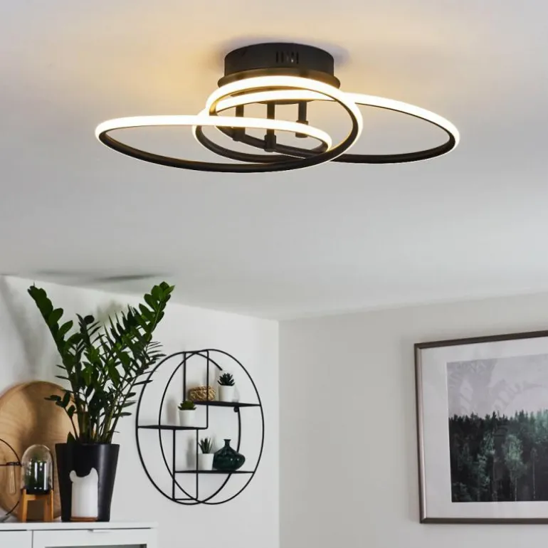 Plafonnier Sucre LED Noir, 4 lumières