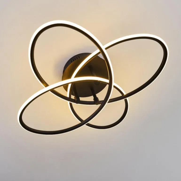 Plafonnier Sucre LED Noir, 4 lumières