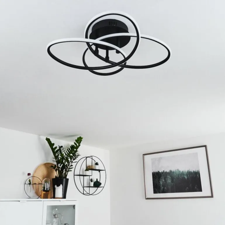 Plafonnier Sucre LED Noir, 4 lumières