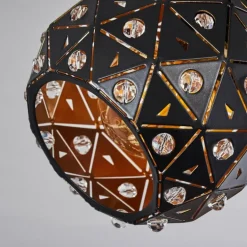 Plafonnier Sunasau Noir, 2 lumières