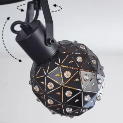 Plafonnier Sunasau Noir, 3 lumières